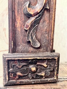 lot 64 image: Ornate Wooden Decorative Wall Mirror with Small Shelf