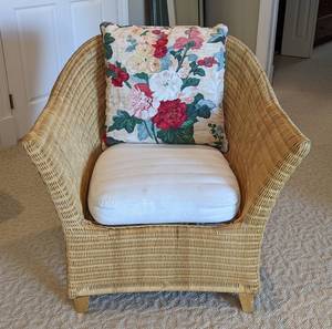lot 30 image: Wicker Armchair