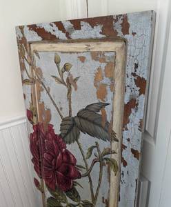 lot 35 image: Floral Painted Door Panel