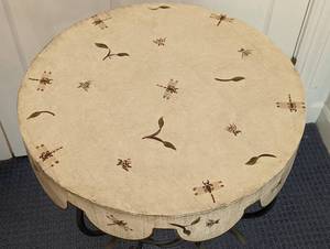lot 37 image: Painted Metal Dragonfly Accent Table