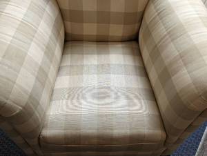lot 39 image: Vintage Plaid Armchair