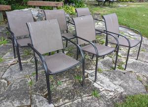 lot 51 image: Set of Six Patio Chairs