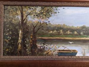 lot 105 image: Framed Scenic Painting
