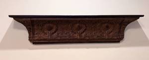 lot 117 image: Wood Topped Bronze Wall Shelf