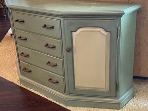 lot 80 image: Painted Petite Console Table