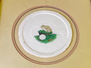 lot 78 image: Adorable Print by Laura Woolschlager entitled, Ribbit on a Divot