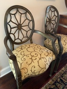 lot 83 image: Pair of Decorative Arm Chairs