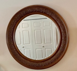 lot 85 image: Large Decorative Round Wall Mirror