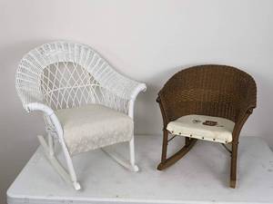 lot 62 image: Vintage ChildToddler Rocking Chairs