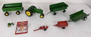 lot 19 image: John Deere Tractors and Wagons with New Radio Flyer Little Red Wagon Magnet