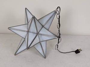 lot 24 image: Glass Star Hanging Light