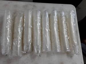 lot 215 image: 400 Jagermeister Plastic Shot Cups (8-Sleeves Of 50 Each)