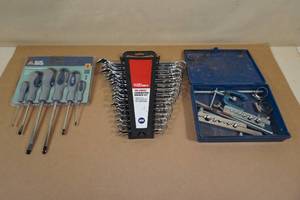 lot 9 image: Assorted Tools, Wrench and Screwdriver Sets