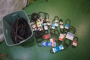 lot 183 image: Assorted Belts - Drive Belts, V Belts, Most for Small Engine Applications