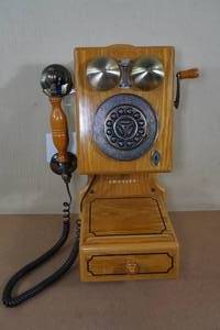 lot 224 image: Crosley Retro Look Wood Wall Phone