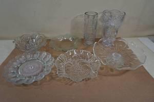 lot 231 image: Cut Glass Serving Dishes and Vases