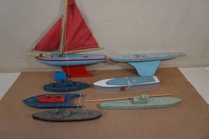 lot 245 image: Toy Boats - Wood, Sailboat