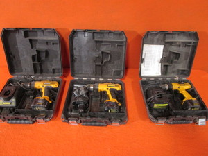lot 63 image: 12v DeWalt Drills, Batteries, Chargers