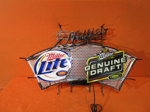 lot 95 image: Miller Neon Sign 28x48 (needs repair)