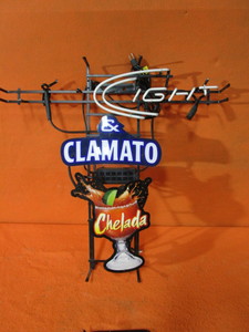 lot 94 image: Bud Light Clamato Neon Sign 30x30 (needs repair)