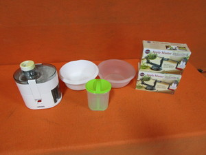 lot 143 image: Juicer, Apple Peelers, Bowels