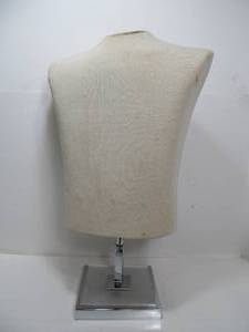 lot 43 image: Adjustable Height Mens Clothing Display Torso Mannequin 