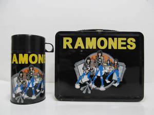 lot 49 image: NECA Metal RAMONES Lunchbox wThermos