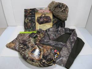 lot 61 image: Brand New OutdoorHunting Camo Gear - Duffle, Hat & Under Armour