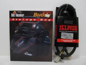 lot 78 image: Brand New Mr. Heater Travel Bag & New Propane Tank Adapter Hose