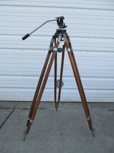 lot 101 image: Quality Vintage Hollywood California Miller Professional Equipment Tripod