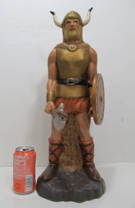 lot 141 image: LARGE Vintage Ceramic Viking Statue