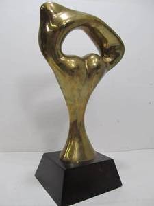 lot 144 image: Abstract Brass Surrealist Sculpture