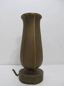 lot 155 image: Quality Vintage HEAVY Hammered Metal CemeteryGravesite Vase 