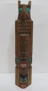 lot 174 image: Vintage Totem Carving by Alaskan Artist Sonny Wilson