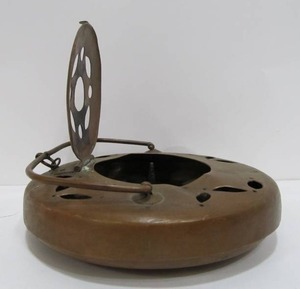 lot 175 image: Antique Pierced Copper Incense Pot