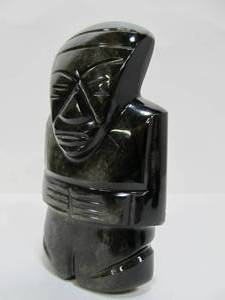 lot 179 image: Hand Carved BlackGold Stone Figure 