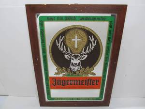 lot 187 image: Vintage JAEGERMEISTER Advertising Bar Mirror