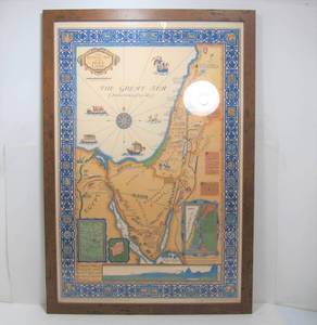 lot 194 image: The Picture Map Of The Holy Land, Brown, H. Framed Print