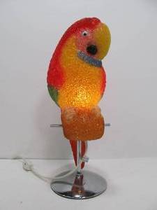 lot 243 image: Working Parrot Lamp on Chrome Stand