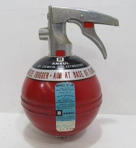 lot 320 image: Unused Vintage Ansul Grenade-Style Fire Extinguisher