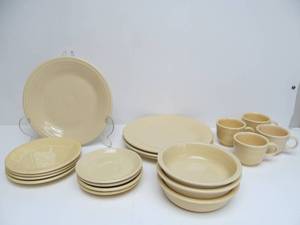 lot 291 image: Group of Tan Colored FIESTA Dishware