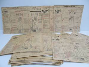 lot 292 image: Large Lot of Thick Paperboard Old 1940s Era Mechanic Repair Cards