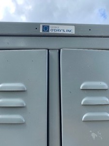 lot 300 image: Large 8-Section Vintage Industrial or Gym Locker