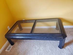 Coffee Table with Glass Inserts