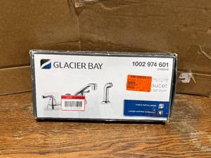 Glacier Bay Constructor 2-Handle Standard Kitchen Faucet with Side Sprayer in Chrome