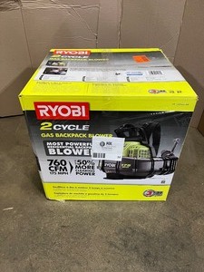 Ryobi 175 MPH 760 CFM 38cc Gas Backpack Leaf Blower- Open Box - Review all pictures
