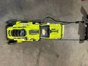 Ryobi 13amp 16in Battery Operated Lawn Mower, Customer Return - Review all pictures