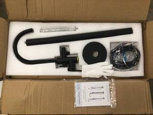 lot 3 image: 1-Handle Freestanding Floor Mount Tub Faucet Bathtub Filler with Hand Shower in Matte Black by AKDY Customer Returns See Terms on Auction