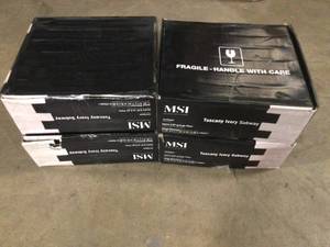 lot 15 image: 4 Boxes of MSI Tuscany Ivory Subway 11.8 in. W X 0.38 in. Thick (0.97 sq ft per piece)  Customer Returns See Terms on Auction