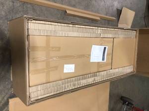 lot 30 image: Ready-to-Assemble 24-Gauge Steel Freestanding Garage Cabinet in Red (48 in. W x 72 in. H x 18 in. D) by Husky Customer Returns See Terms on Auction